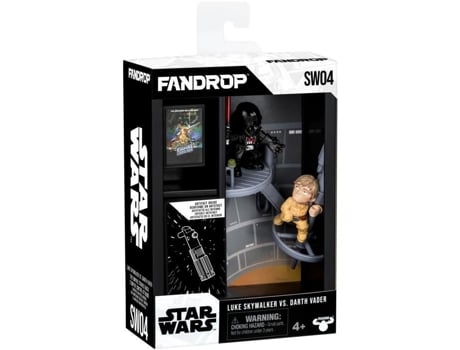 Figurine Fandrop X Star Wars Luke Vs Dark Vador Vitrine Com Cena Culta Mini Pôster 18 Cm