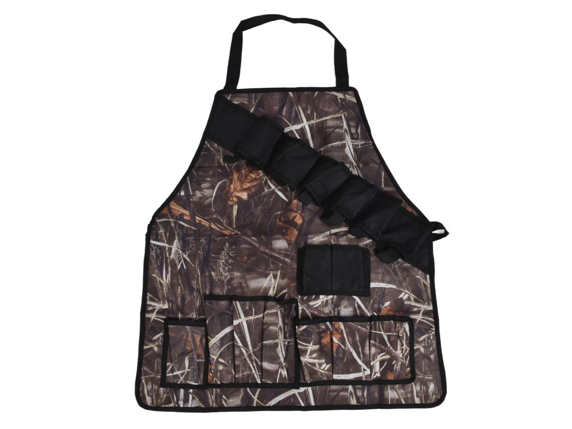 Avental de churrasco Oxford leve, com bolsos, ajustável para cozinha e BBQ com MARCA