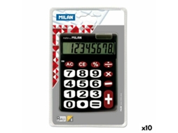Calculadora Milan Dual Preto 14,5 X 10,6 X 2,1 Cm (10 Unidades)