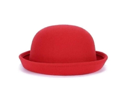 2026 chapéu de Lã Bowler Derby para Mulher com Cor Solida e Estilo Casual