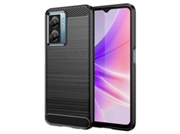 Capa De Tpu Com Textura Escovada E Fibra De Carbono Para Oppo A57s