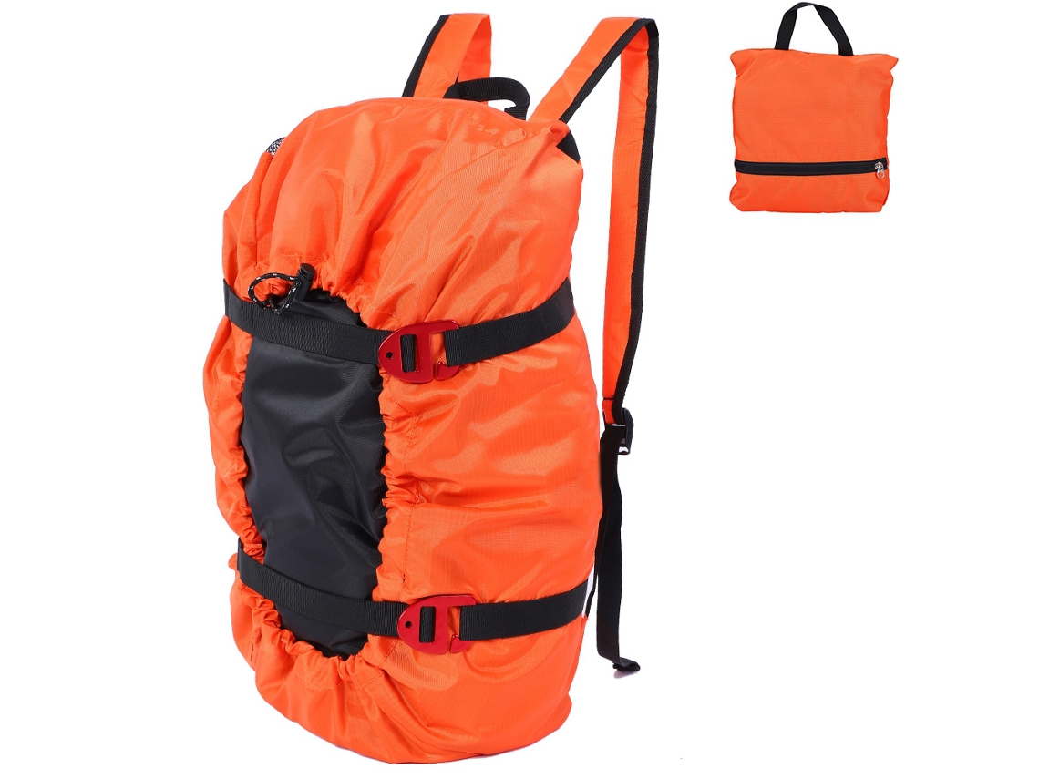 Kit De Bolsa Para Corda De Escalada Com Alça De Ombro Dobrável Para Camping E Caminhadas Ao Ar Livre (laranja)
