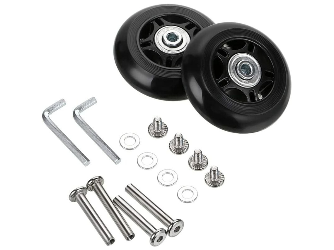Rodas de reposição com rolamento para malas, 70×24 mm AQUAFORGE