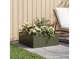 Vidaxl Vaso De Jardim Verde-azeitona 40 X 40 X 20 Cm