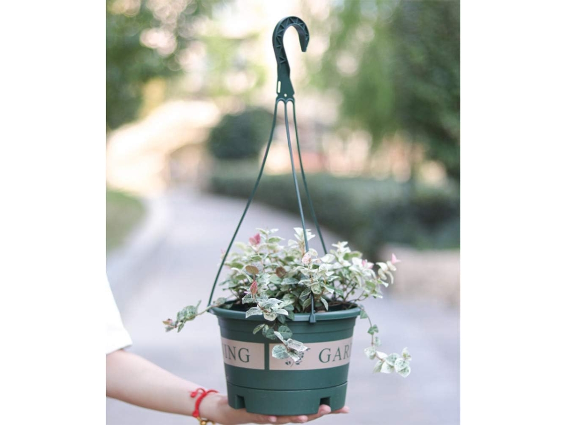 Vaso de Jardim Suspenso, Flores Plástico, Vasos Suspensos, Material Pc com Gancho para Decoração GOKOCO