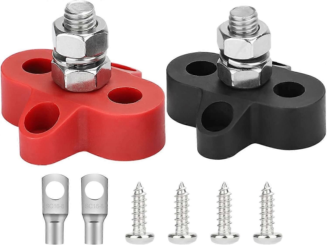 Bloco De Distribuição De Energia Para Bateria, 12v-48v, Terminal Isolado De 5/16 Polegadas, Para Carros, Barcos E Trailers.