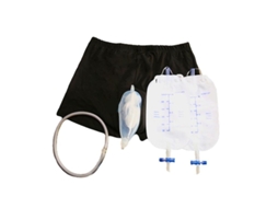 Bolsa de Orina Reutilizável S/MARCA com bocal de silicone, Shorts e Cateter 50cm, capacidade 500cc