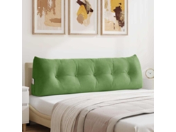 Vidaxl Travesseiro Para Costas Verde Claro 160 X 24 X 50 Cm Veludo