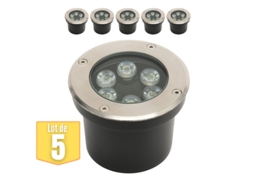 Conjunto de 5 Pontos de Led À Prova D'Água 6W 600Lm 4000K Ip67 HOROZ ELECTRIC