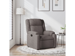 Vidaxl Poltrona Reclinável Tecido Cinzento-acastanhado