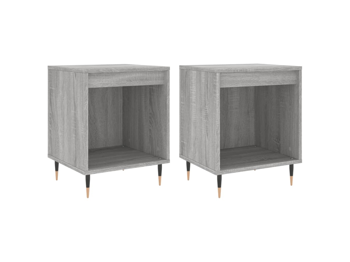 Conjunto de Mesas de Cabeceira 2pcs Derivados de Madeira Cinzento Sonoma MAISON EXCLUSIVE