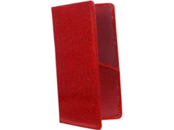Capa Protetora Para Carteira De Habilitação Em Couro Pu Vermelho Com Glitter, Ideal Para Guardar O Cartão De Seguro E Outros Itens.