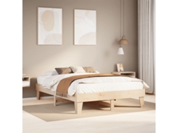 Vidaxl Cama Sem Colchão 140x200 Cm Madeira De Pinho Maciça