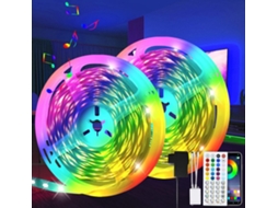 Nettlife Fita De Led Rgb Ajustável Com Controlo Remoto Por Aplicativo