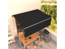 Vidaxl Toldo Retrátil Automático Com Estore 4x3 M Antracite
