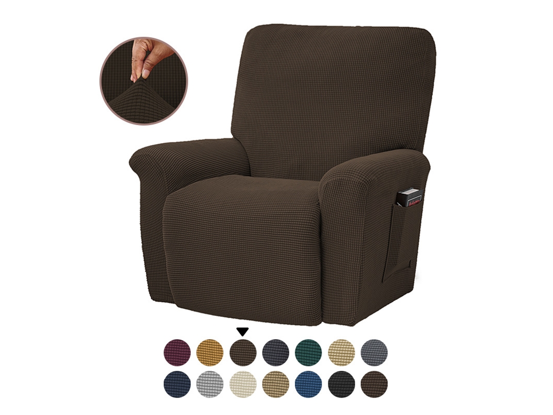 Capa Elástica Para Sofá Reclinável Lazboy Marrom