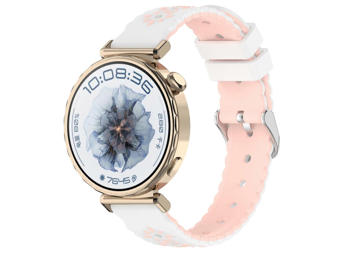 Pulseira De Silicone Para Relógio Com Estampa De Girassol Em Duas Cores
