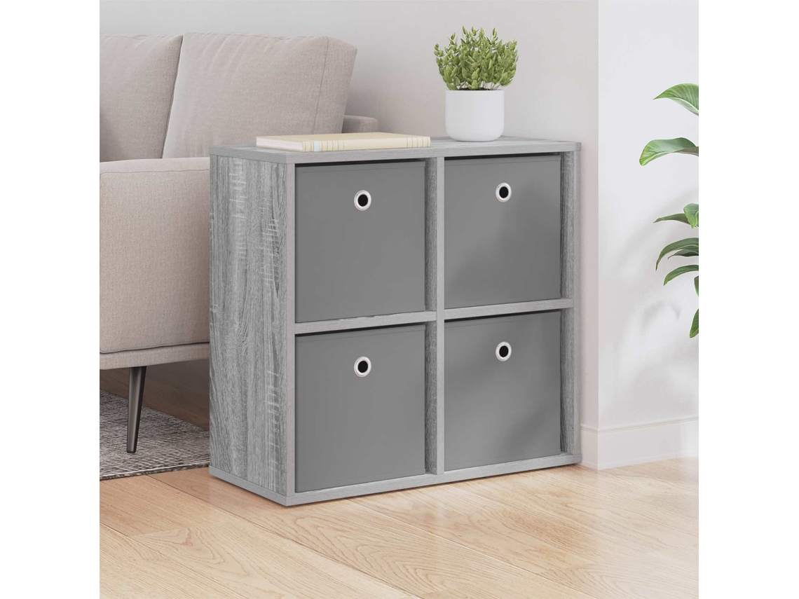 Vidaxl Buffet Com Gaveta Cinza Sonoma 59,5 X 27 X 57 Cm
