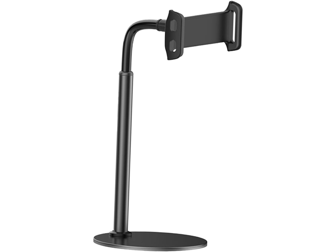Suporte Telescópico Ajustável Para Tablet E Celular, Preto
