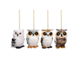 Laxiscreed Set De 50 Corujas De Pelúcia Simuladas Com 4 Modelos Diversos