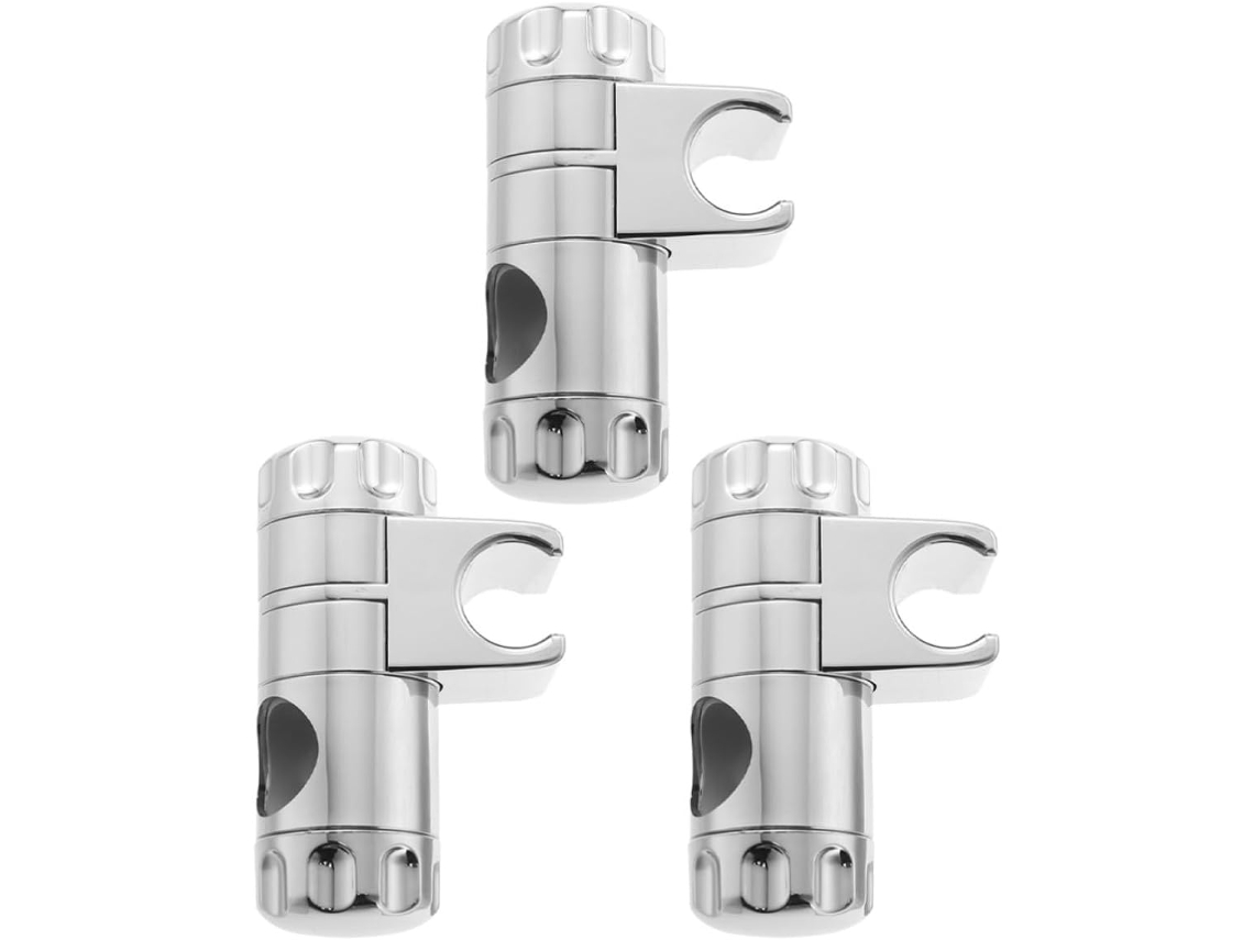 Doitool Conjunto De 3-suportes Ajustáveis Para Chuveiro Em Abs Com Rotação E Ajuste Altura Padrão