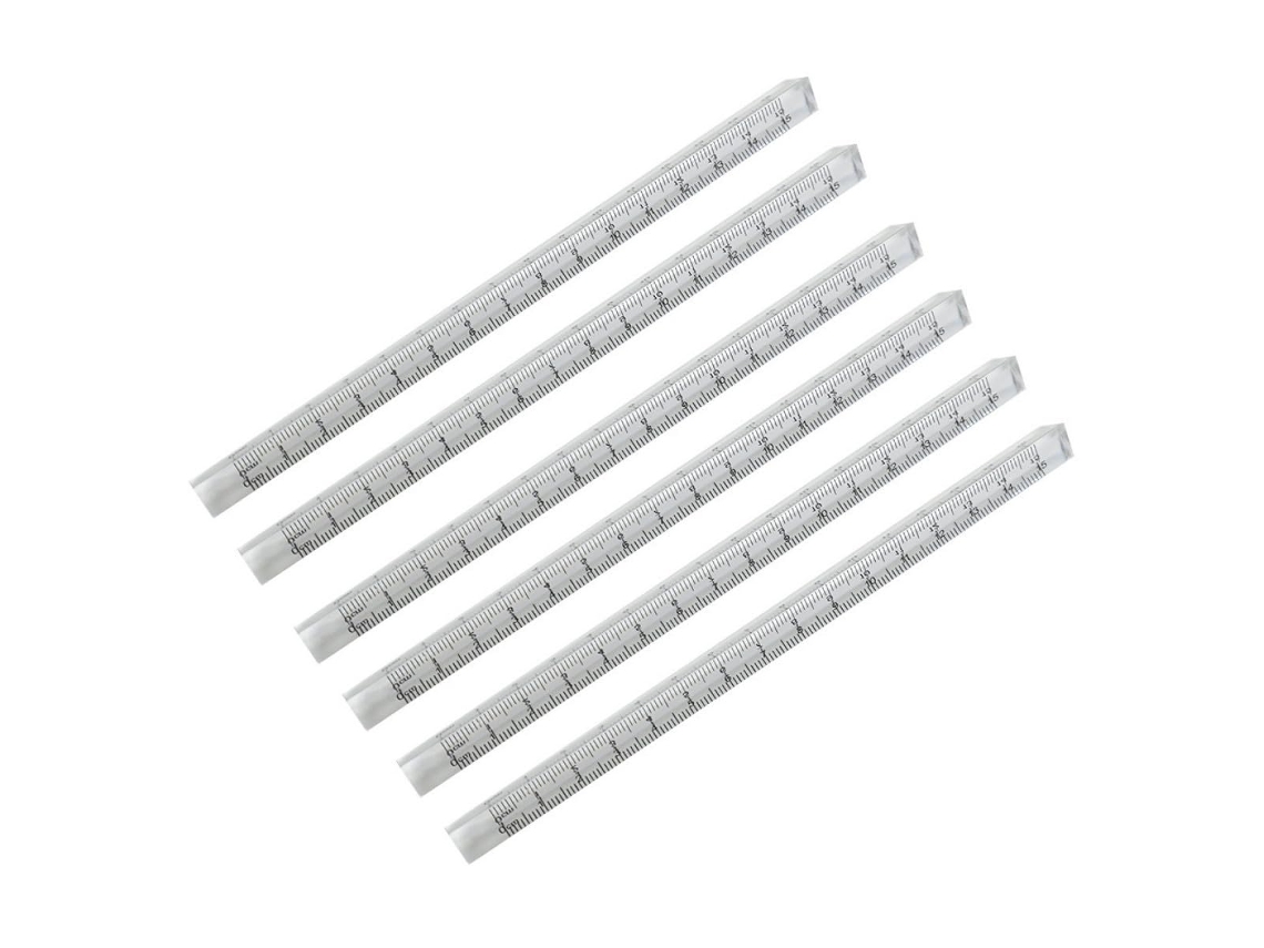 Conjunto De 6 Réguas Triangulares Plástico Para Estudantes,