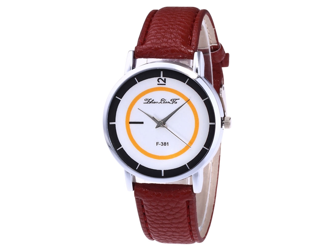 Relógio de Pulso Feminino Zhoulianfa de Quartzo Moderno Cor Marrom F381 a