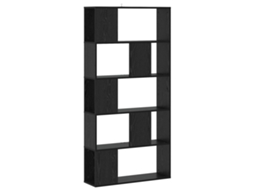 Vidaxl Estante Carvalho Preto 80,5 X 23,5 X 162,5 Cm Pb