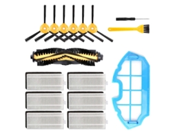 16 pacotes kit de acessórios para ecovacs deebot n79s n79 aspirador robótico filtros escovas laterais filtro escova principal acc
