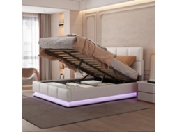 Camacasalbranca140x200cmestofada,led,hidráulica,courino. Ge