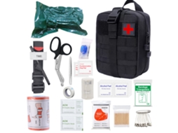 Kit De Emergência Equipamento Multifuncional De Sobrevivência Para Emergências Ao Ar Livre, Kit Tático De Primeiros Socorros Cuich (preto)