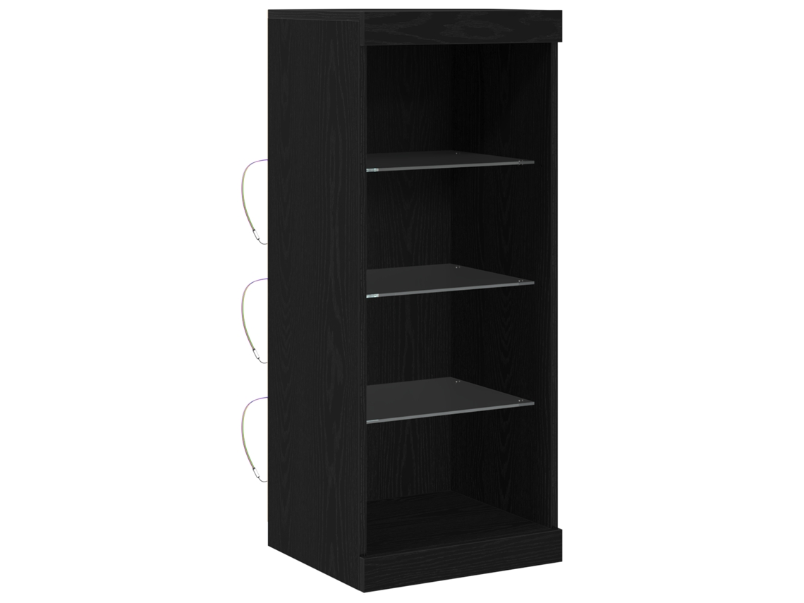 Conjunto 1 Aparador Led Vidaxl Preto Derivados De Madeira (41 X 37 X 100 Cm)