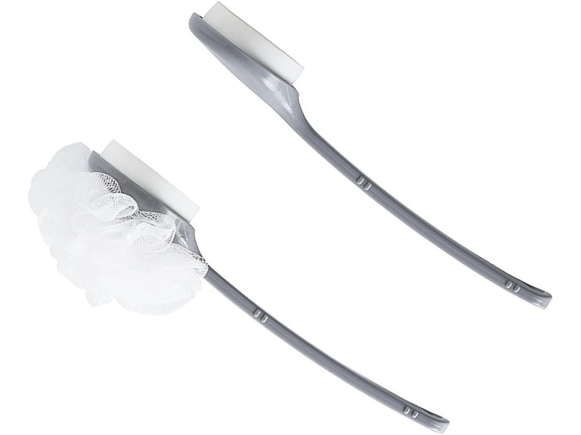 Lurelia Conjunto De 2 Escovas Para Costas Para Duche, Cabo Longo, Pega Ergonómica E Massagem Suave, Uso Diário Prático
