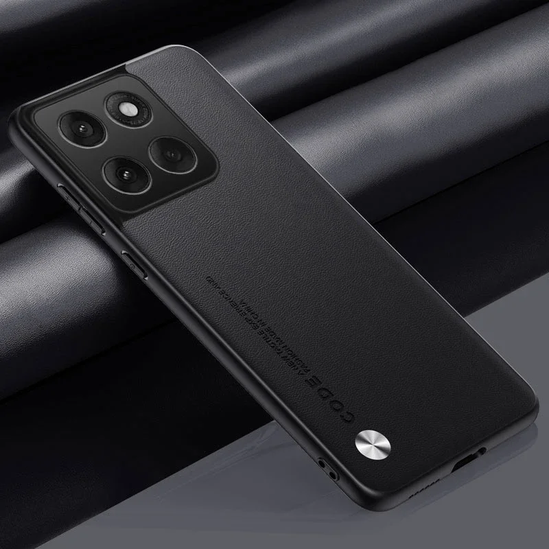 Capa De Celular De Luxo Em Couro Pu (preta, Motorola Edge 70), Super Resistente A Impactos.