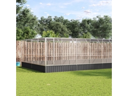 Vidaxl Aviário Com Extensão 832x414x212 Cm Aço Prateado