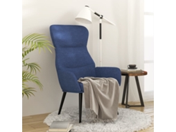 Vidaxl Cadeira De Descanso Tecido Azul