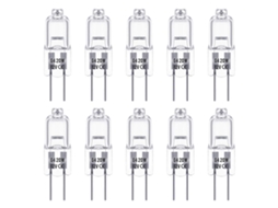 Lâmpada Halógena G4 12v 20w,3000k Branco Quente,350lm,dimmable,base De Pino Duplo,transparente,pacote Com 10 Unidades Btforus