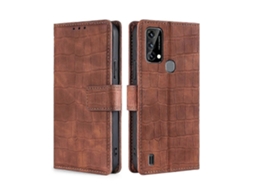 Capa De Couro Com Fecho Magnético E Sensação De Pele De Crocodilo Para Blackview A50