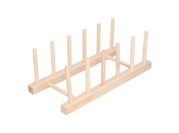Suporte de Pratos de Bambu Leve com 5 Grelhas, 28cm