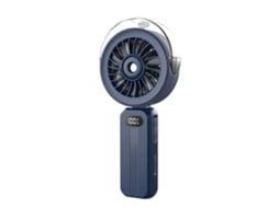 Ventoinha Portátil Dobrável Com Spray, Recarregável, 4 Velocidades, Azul Gertiz