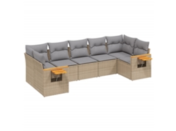 Garden Sofa Set, Garden Sofa Sets Vidaxl Bege Rattan / Vime (n/a)