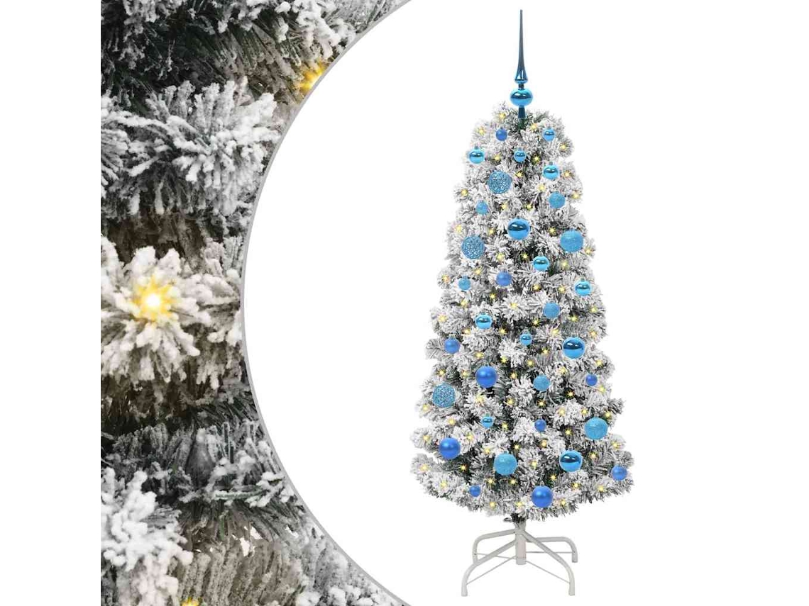 Conjunto 1 Decoração De Árvore De Natal Vidaxl Verde Pvc (150 Cm)