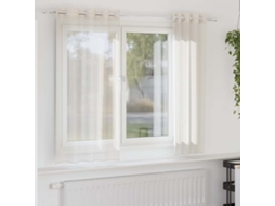 Vidaxl Cortinas De Voile Com Ilhós 2 Pcs Creme 140x140 Cm