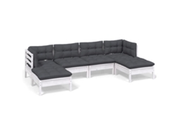 Garden Lounge Set, Garden Lounge Sets Vidaxl Branco Madeira De Pinho (n/a)