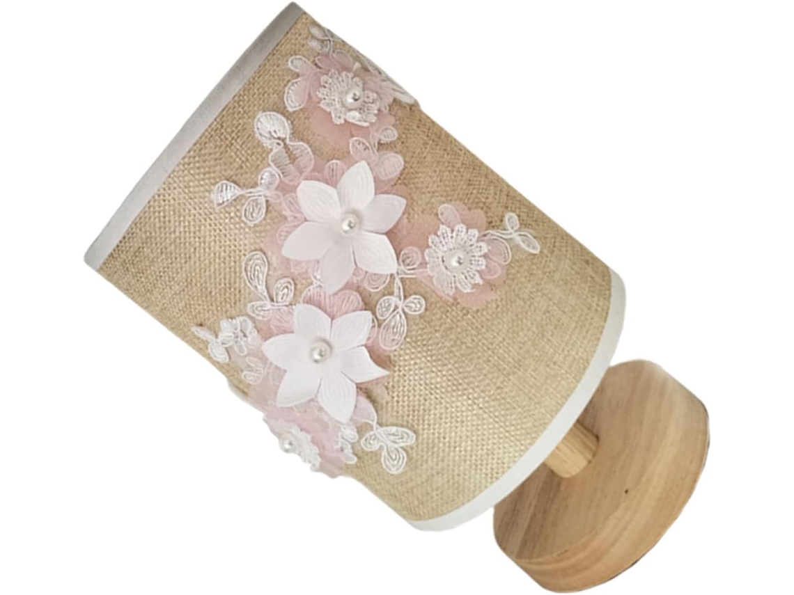 Abajur de Mesa Usb de 3w, Luminária de Cabeceira Decorativa em Tecido para Quarto. SFUSHOS