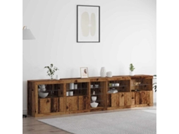 Vidaxl Aparador Led Madeira Antiga 283 X 37 X 67 Cm