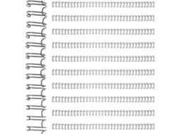 Anéis De Metal Caderno Inoomp Com 34 Furos, Espiral Dupla, 100 Unidades, Duráveis E Fáceis De Usar Estudantes