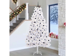 Vidaxl Árvore De Natal Articulada Artificial Branco 270 Cm Pvc E Aço