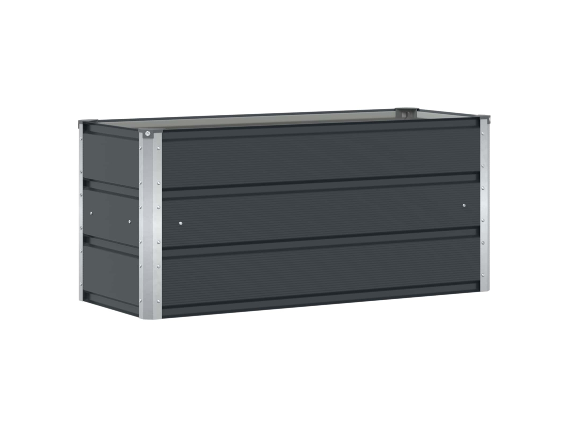 Conjunto 1 Floreira Vidaxl Antracite Aço (100 X 40 X 45 Cm)