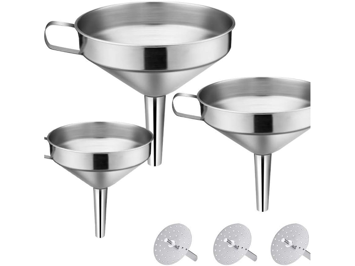 Conjunto De 3 Funis De Aço Inoxidável Para Cozinha